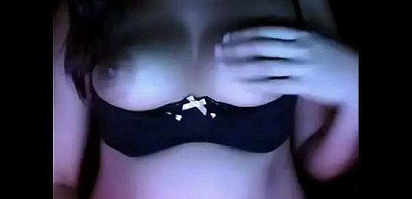  beautiful brunette gosia topless on webcam